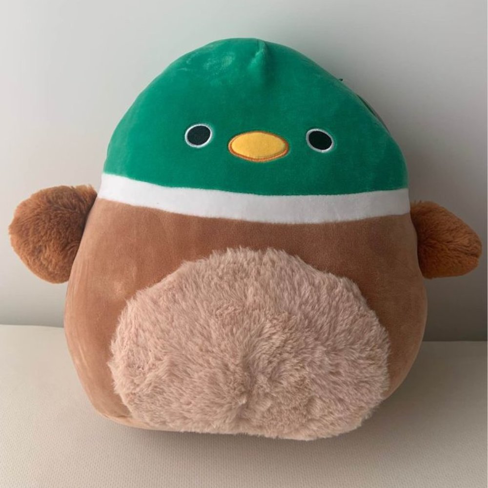 Avery the Mallard Duck Squishmallow with Fur 12 in